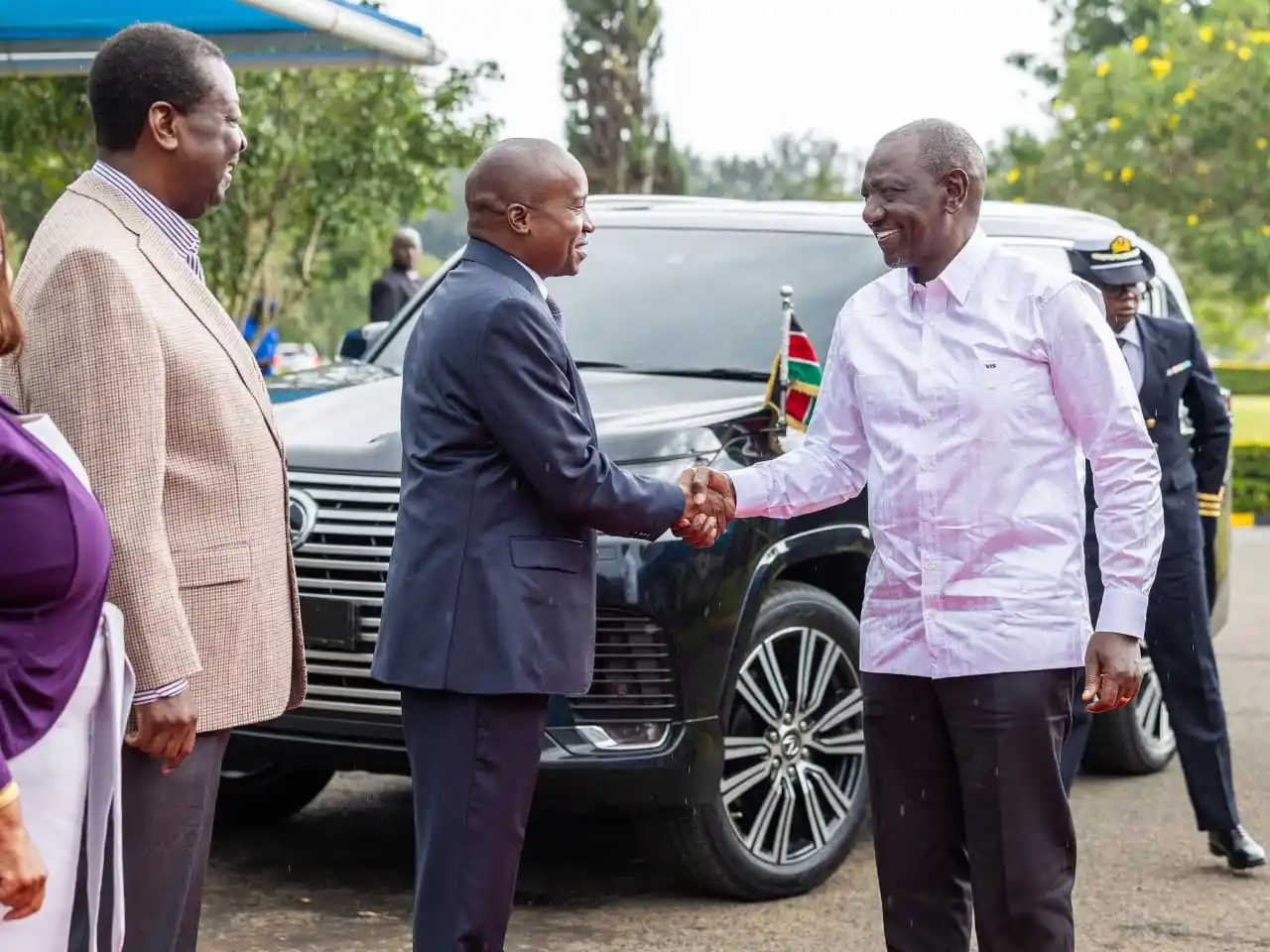 Image from Nairobi Buzzroom: President William Ruto, together with DP Kithure Kindiki, ODM leader R...