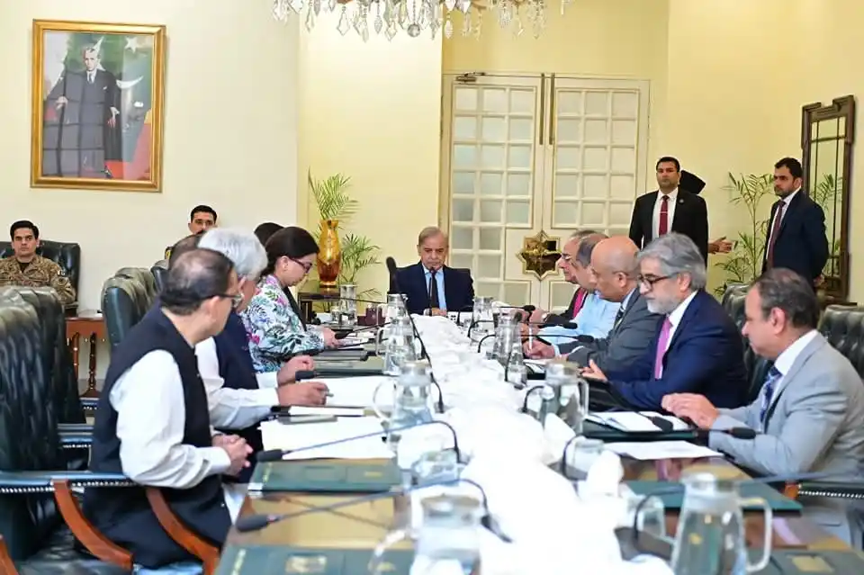Image from PMLN Media ✅: Prime Minister Muhammad Shehbaz Sharif chairs a meeting regarding Cash...