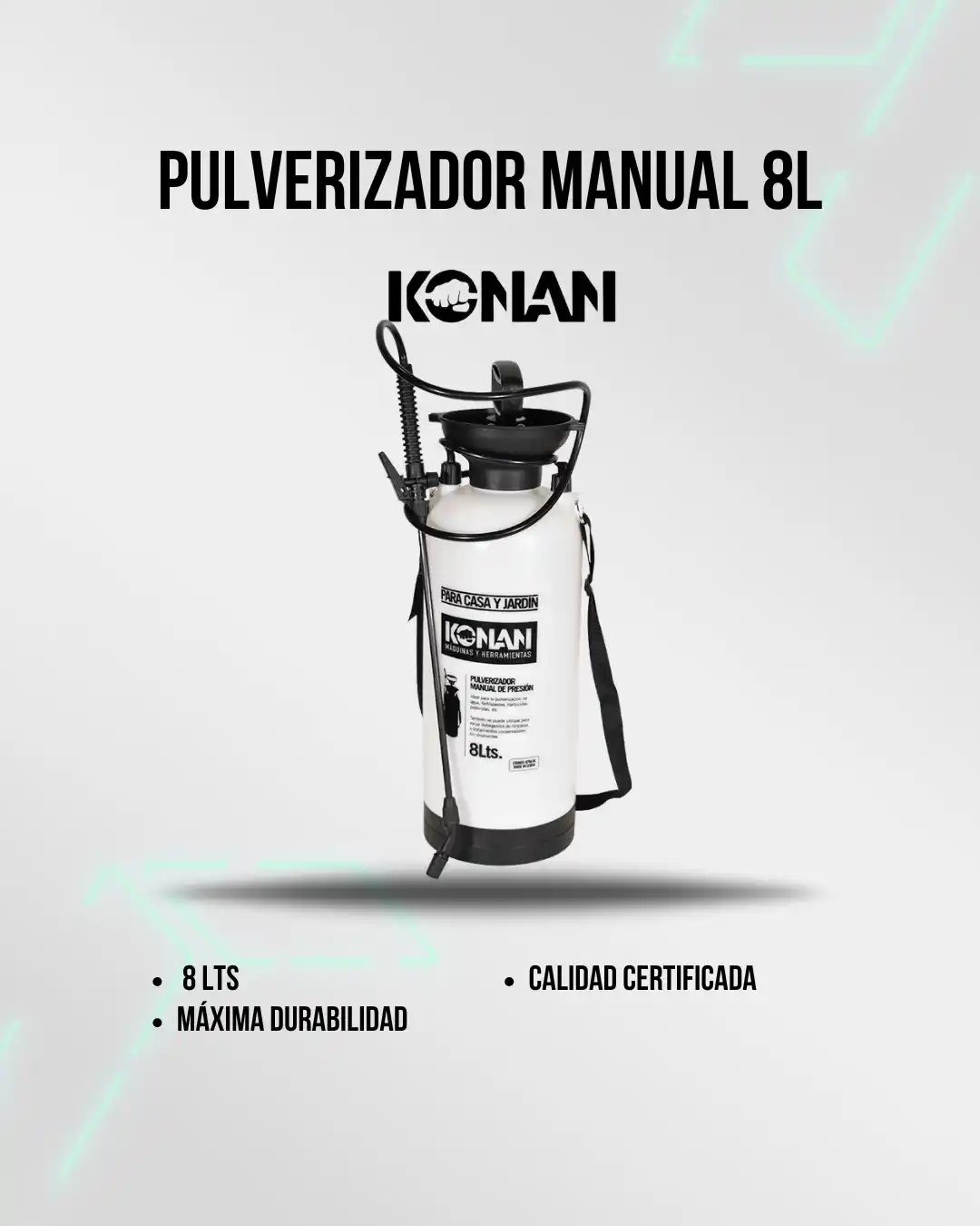 Image from Attain (Importadora Mayorista): 🛒 *Pulverizador Manual 8 L Konan ICO4117403J (N°5494)* 💪 Máxima dura...