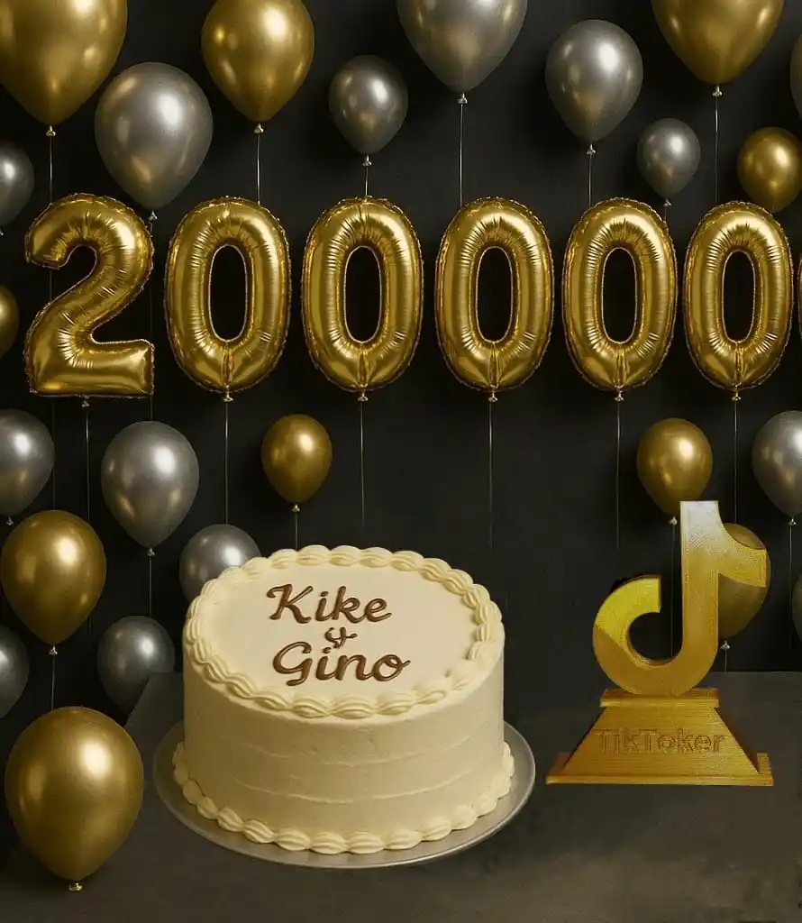 Image from Kike y Gino: ¡Qué gran día! Gracias a ustedes llegamos a *200,000 seguidores en Tik...