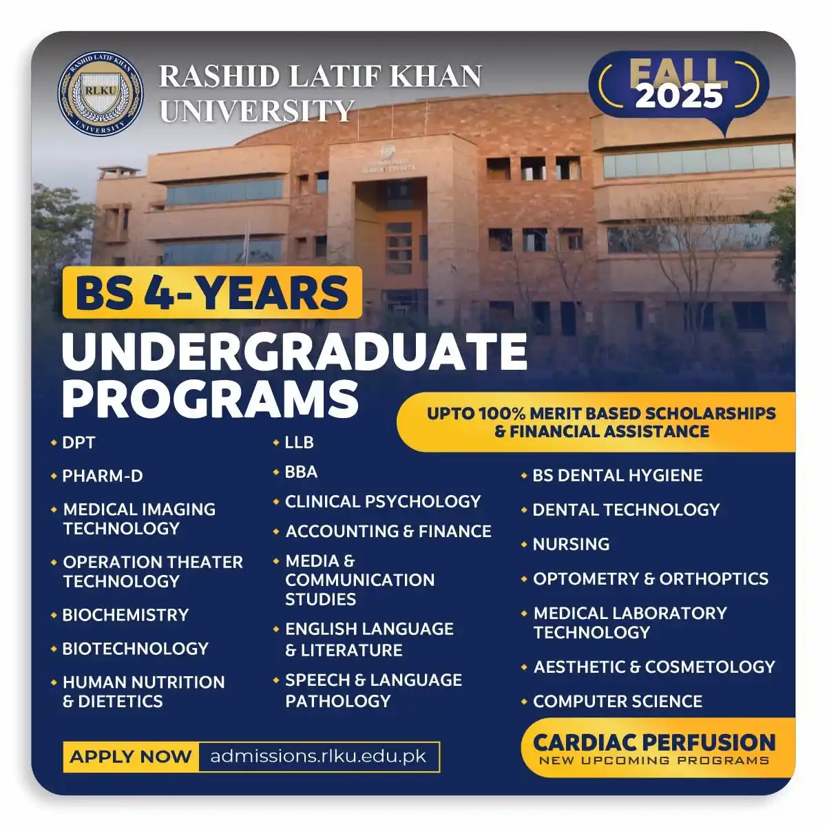 Image from NURSING INFO (MEDDEMY): *Rashid Latif Khan University:* `Admission Fall 2025` - BS Dental Hygi...