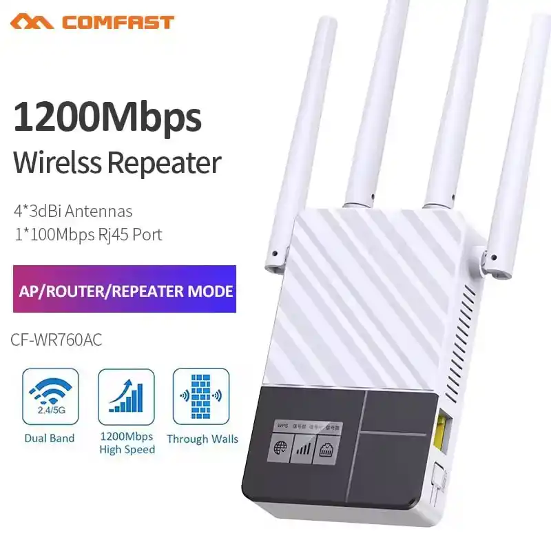 Image from Nerd Ofertas e Cupons: ➡️ Repetidor Wifi até 1.200Mb/s com Tela Oled Inteligente. ✅ Preço: R...