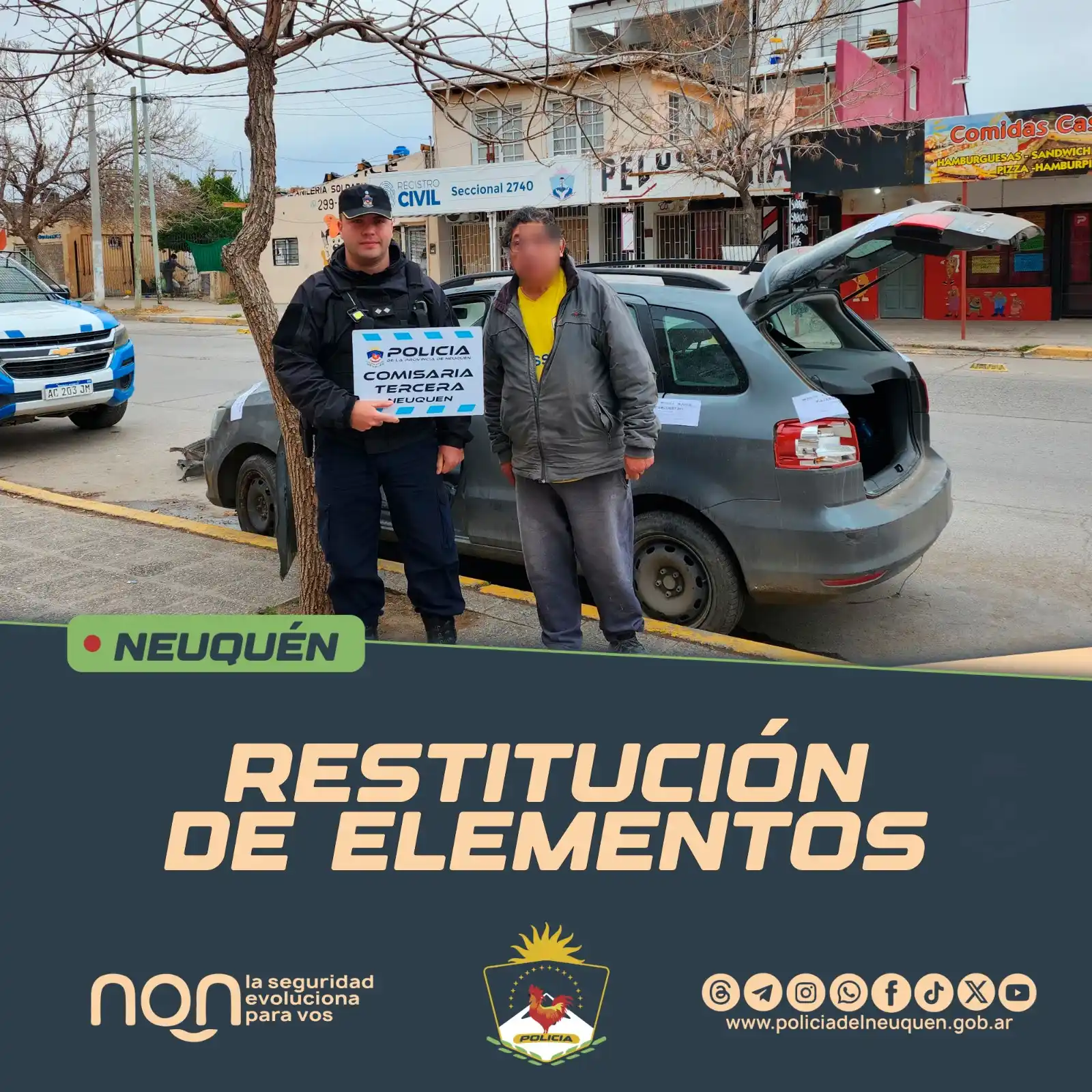 Image from POLICΓA DEL NEUQUΓN OFICIAL β
: πππππππππππ ππ πππππππππ Personal de Comisaria...