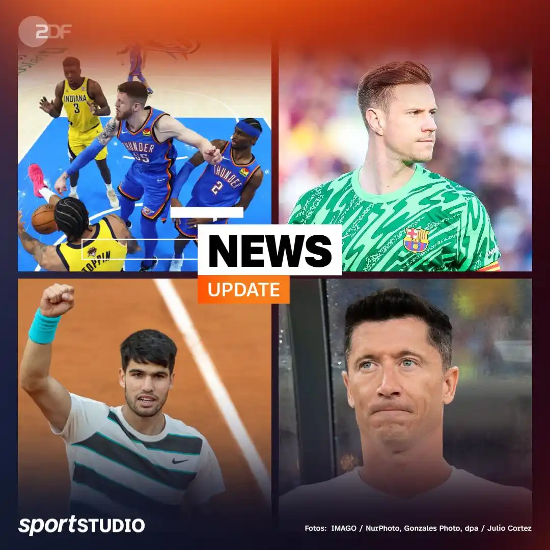 Image from ZDF Sportstudio : Schönen Pfingstmontag! Hier die wichtigsten Sport-News. 😊   🎾 Was wa...