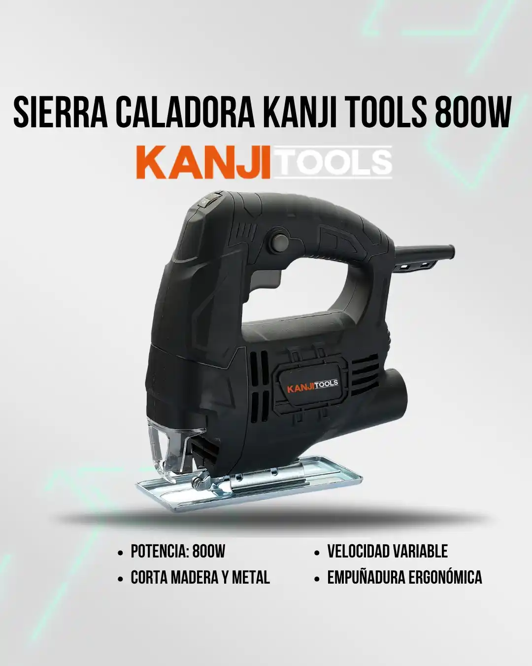 Image from Attain (Importadora Mayorista): 🛒 *Sierra Caladora Kanji Tools 800W KIT-CL8001GB (N°5918)* ⚡ Potencia...