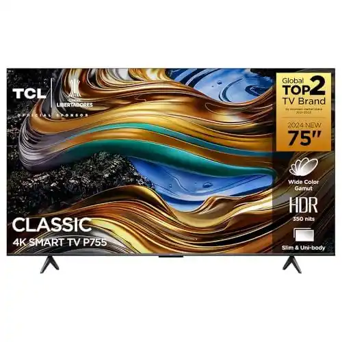 Image from 🔥Promoções/Cupons - THAUTEC⚡️: Smart Tv 75'' TCL Led 4K UHD (P755)  🔥*R$ 3.799,05 no PIX* (ou 10x de...