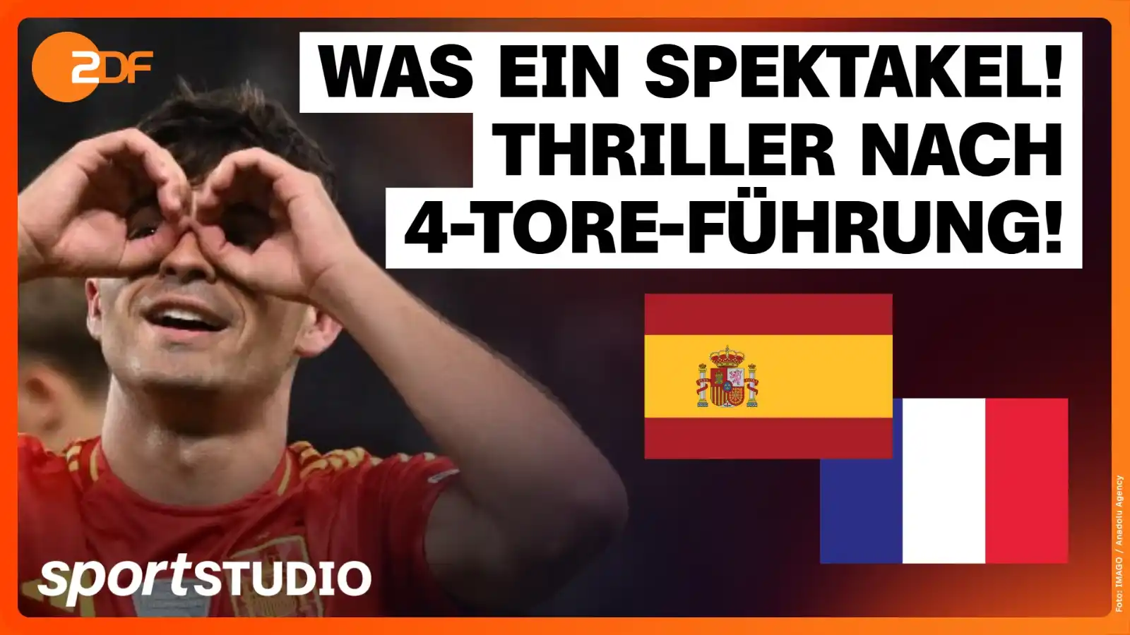 Image from ZDF Sportstudio : ⚽️ Spanien fegt Frankreich vom Platz ! 🧹🇪🇸 Mit klarer Dominanz in ...