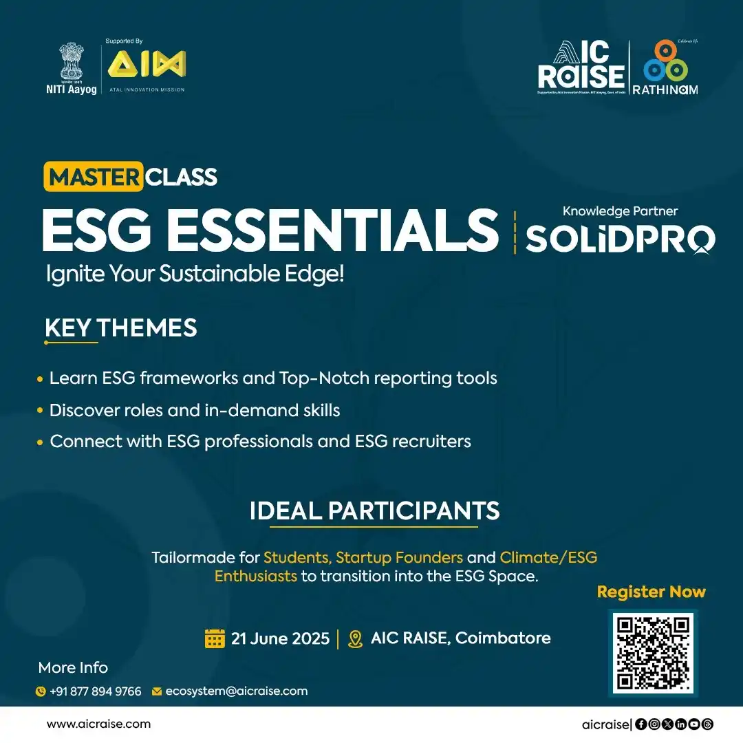 Image from AIC RAISE: Strengthen Your ESG Competence with AIC RAISE! Join us for the ESG Es...