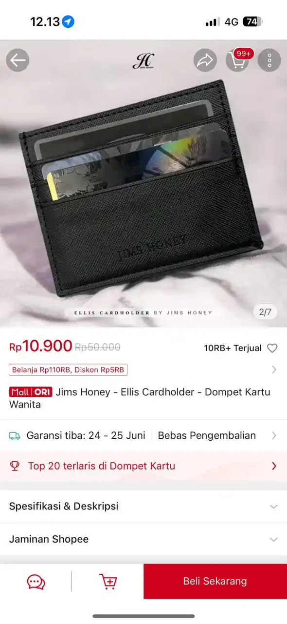 Image from PROMO BELANJA ONLINE: Temukan Jims Honey - Ellis Cardholder - Dompet Kartu Wanita seharga Rp...