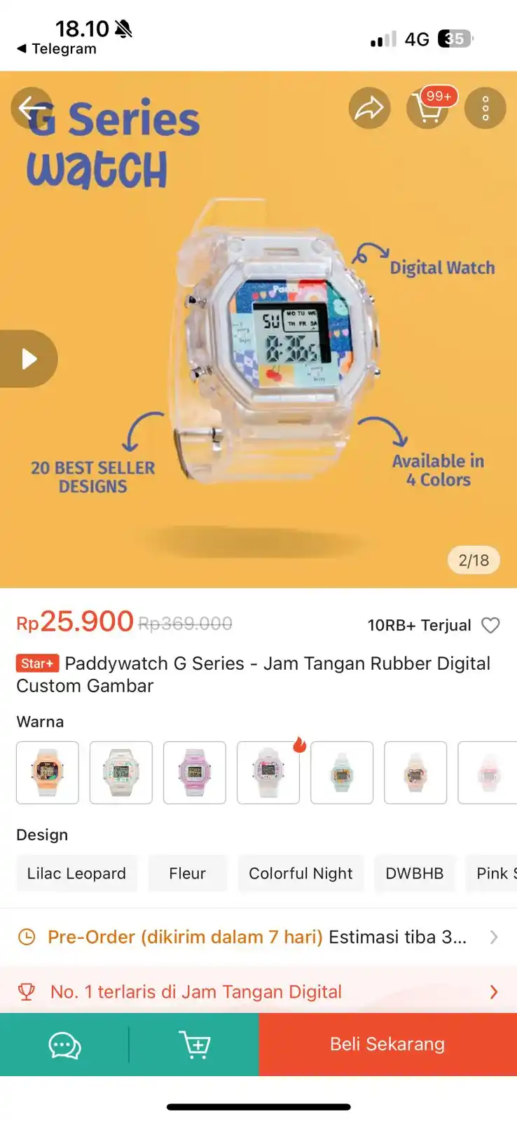 Image from PROMO BELANJA ONLINE: Temukan Paddywatch G Series - Jam Tangan Rubber Digital Custom Gambar ...