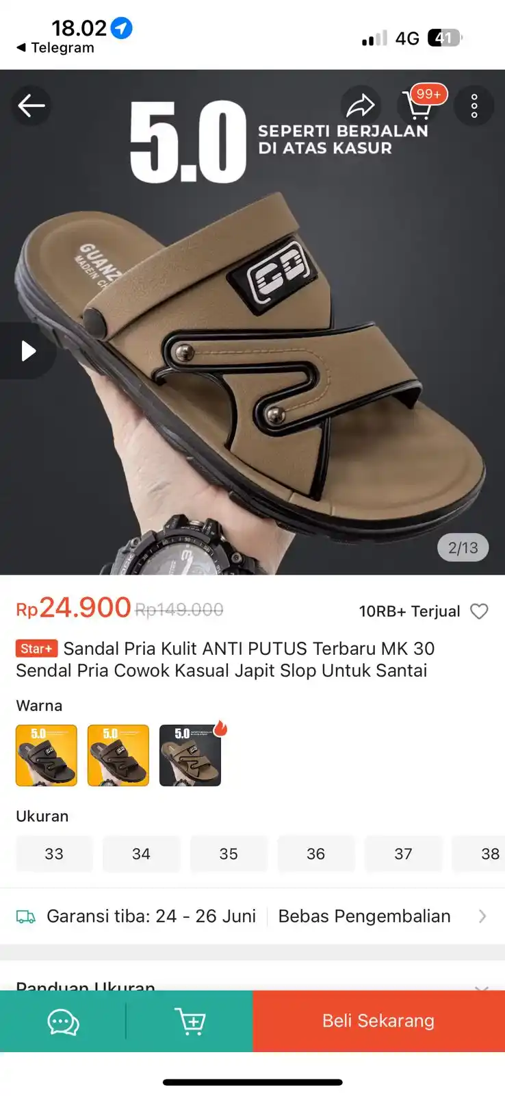 Image from PROMO BELANJA ONLINE: Temukan Sandal Pria Kulit ANTI PUTUS Terbaru MK 30 Sendal Pria Cowok K...