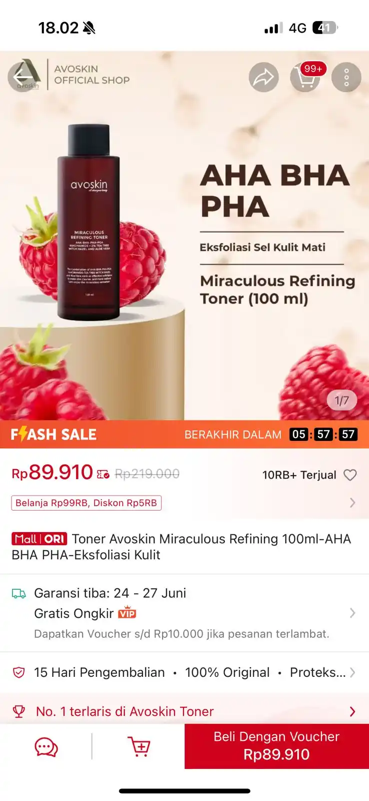 Image from PROMO BELANJA ONLINE: Temukan Toner Avoskin Miraculous Refining 100ml-AHA BHA PHA-Eksfoliasi...