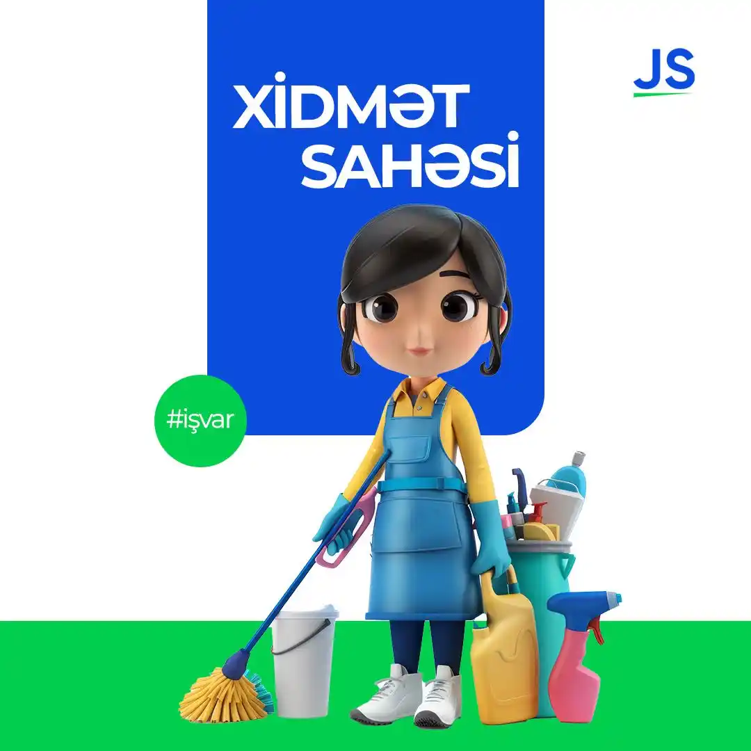 Image from JobSearch.az: 🧺*Təsərrüfat və əmlak xidmətləri*  Fiziki İşlər üzrə Mağaza Əməkdaşı ...