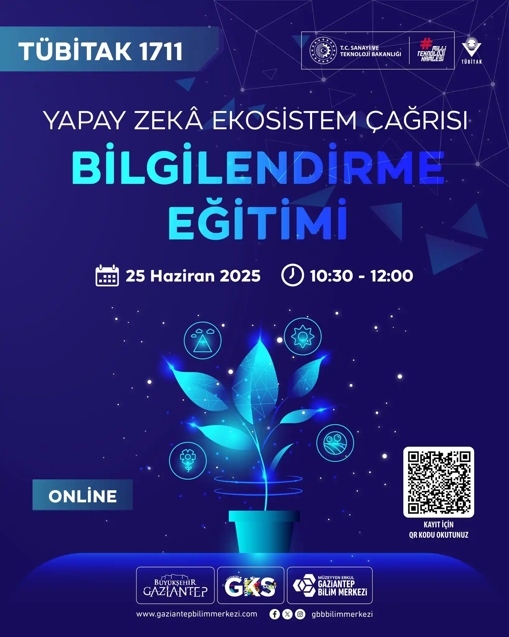 Image from Bilim Şehri Gaziantep: TÜBİTAK’ın 1711 Yapay Zekâ Ekosistem Çağrısı kapsamında, çağrının amac...