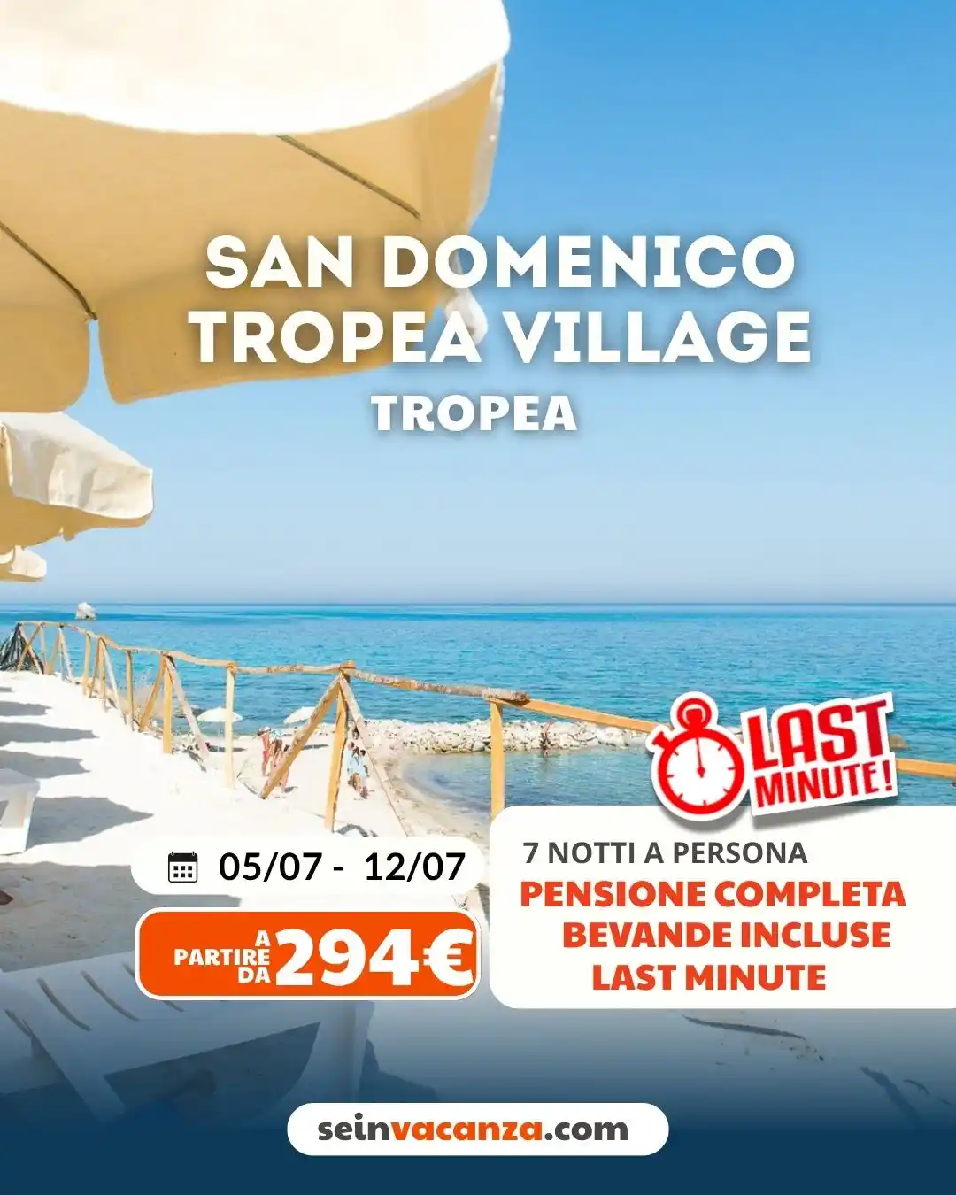 Image from Seinvacanza 🏖️ - le migliori offerte per la tua vacanza al mare: 🚨 ULTIMA CHIAMATA PER PARTIRE! I Last Minute sono attivi e le offerte...