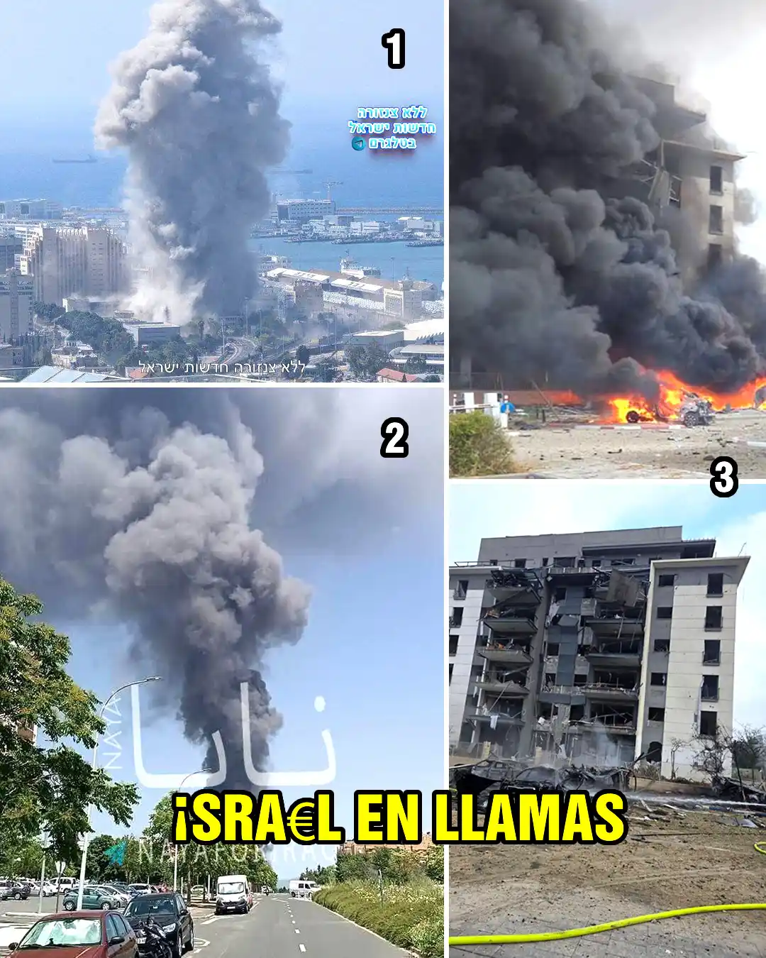 Image from CODIGO OCULTO: 🚨 URGENTE: Israel en llamas luego de contundentes bombardeos contra l...