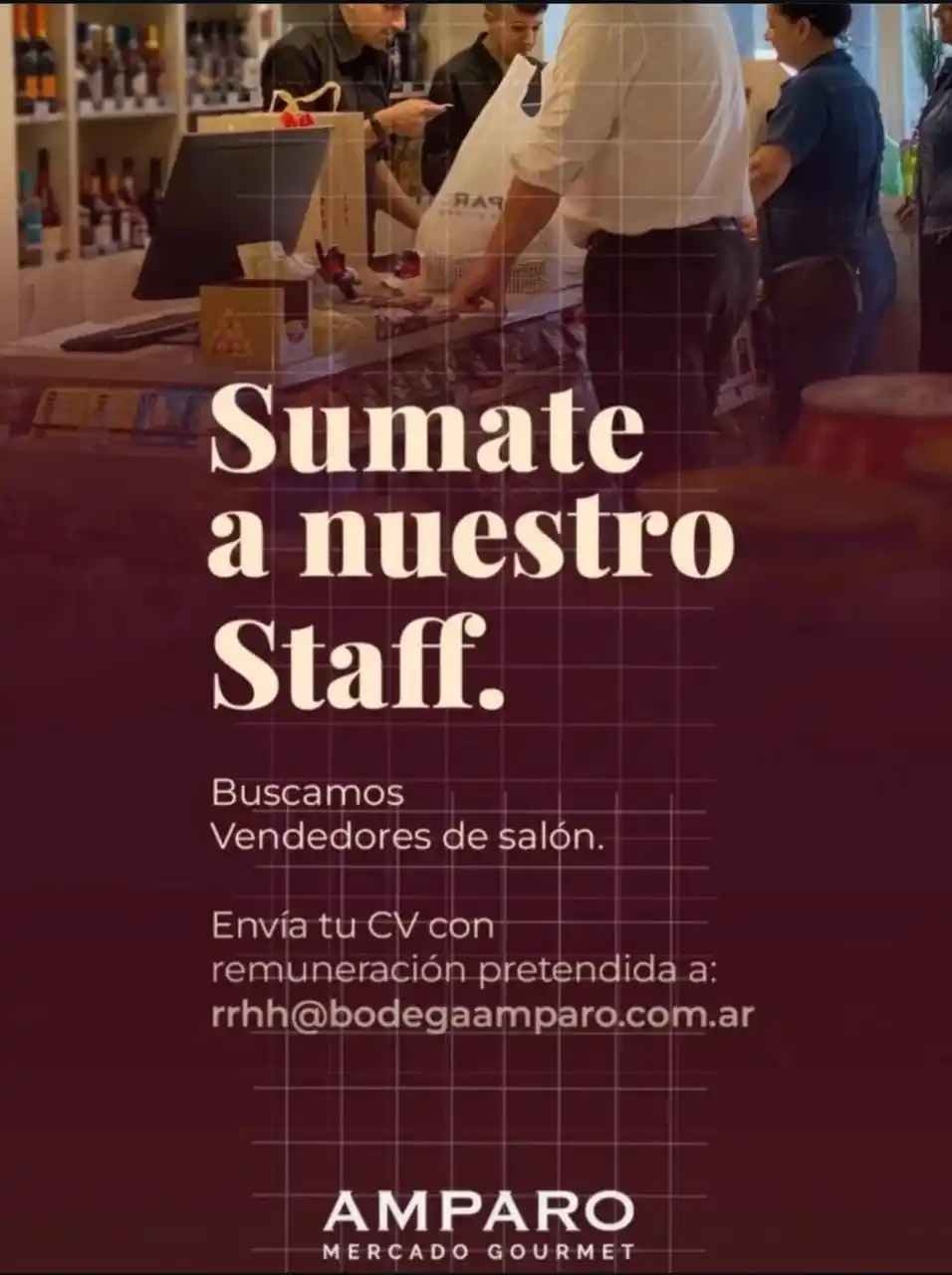 Image from 🌈✨️ Empleo360 💖: 👨🏻💼✨ *Vendedores de salón* 📍 *Caballito, CABA* 📧 rrhh@bodegaam...