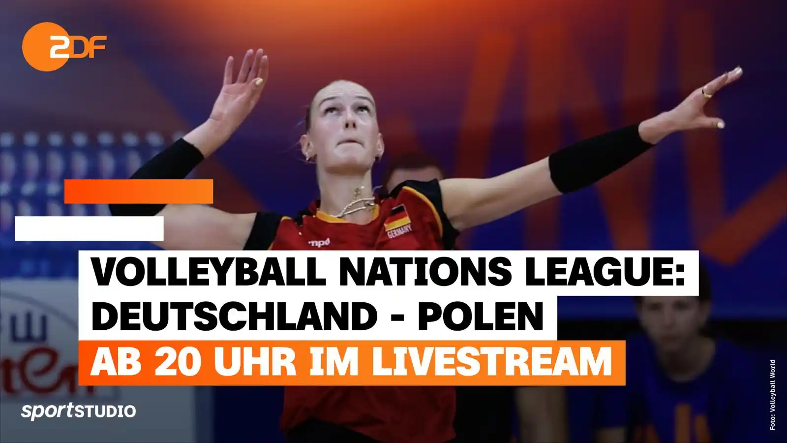 Image from ZDF Sportstudio : 🤩 Weiter geht's in der Volleyball Nations League!  🏐 2/2 heißt es ak...