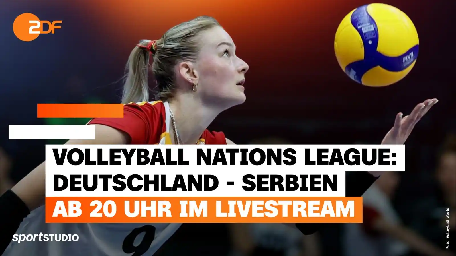 Image from ZDF Sportstudio : 🤩 Weiter geht's in der Volleyball Nations League in Belgrad!  🏐 Nach...