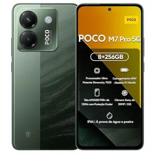 Image from 🔥Promoções/Cupons - THAUTEC⚡️: Xiaomi POCO M7 Pro 5G 256/12GB, Dimensity 7025, AMOLED FHD+ 120Hz com ...