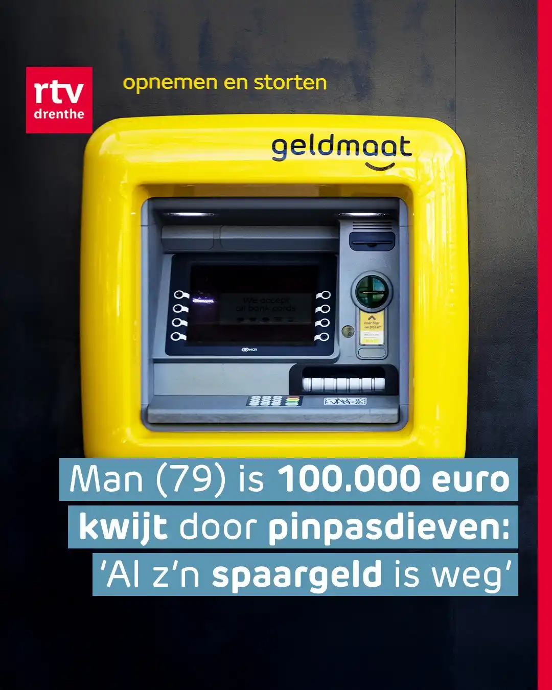 Image from RTV Drenthe: 100.000 euro in één klap weg. De 79-jarige man uit Assen trapte in een...