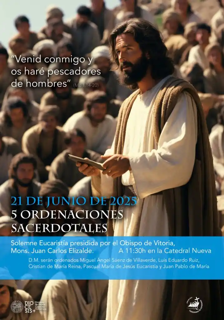 Image from Diócesis de Vitoria: 5️⃣ Este sábado la Concatedral de Vitoria acogerá una *quíntuple orden...