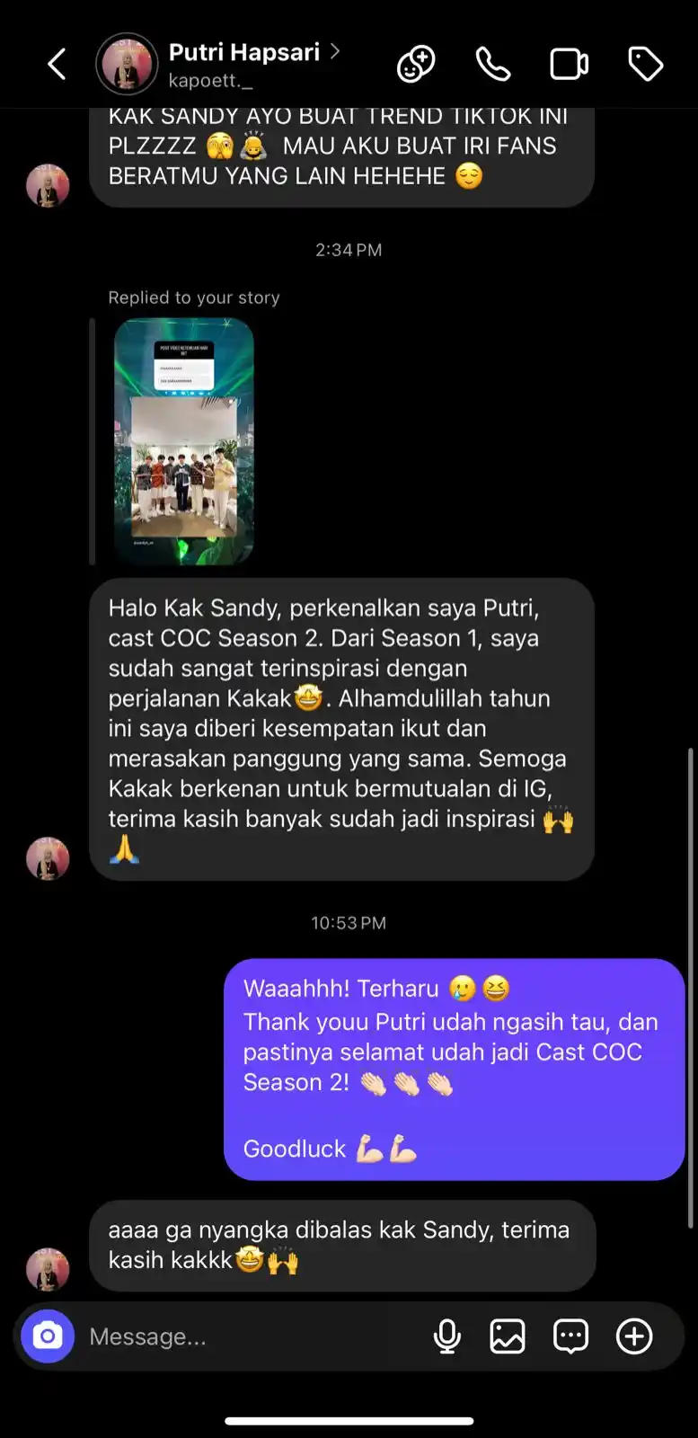 Image from SANDYOURS BUBBLE: 🥹🥹🥹🥹 ayo sandyours semuanya semangat belajar supaya bisa masuk c...