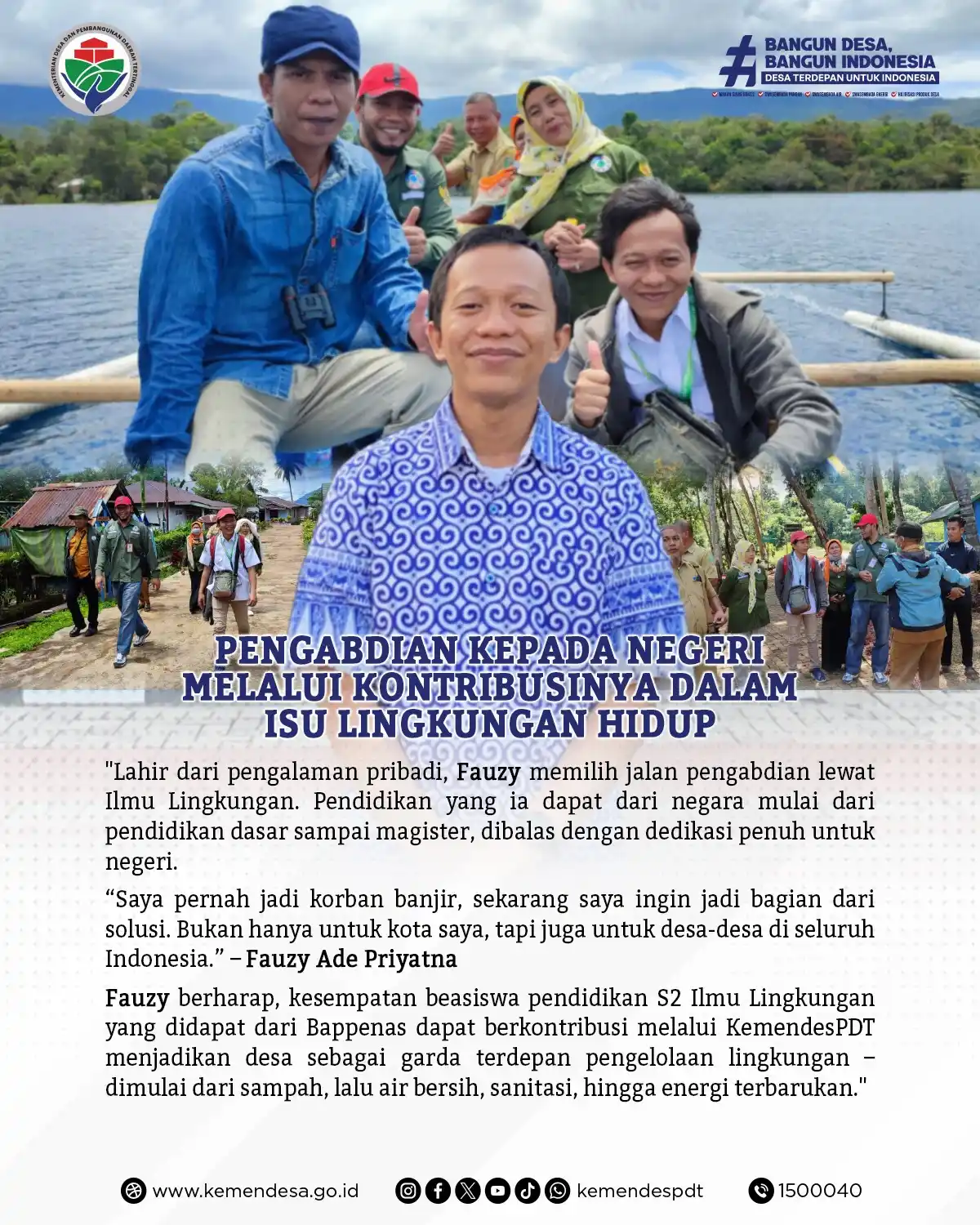 Image from KEMENDES PDT: Berangkat dari pengalaman pribadi menghadapi banjir dan dampaknya seja...