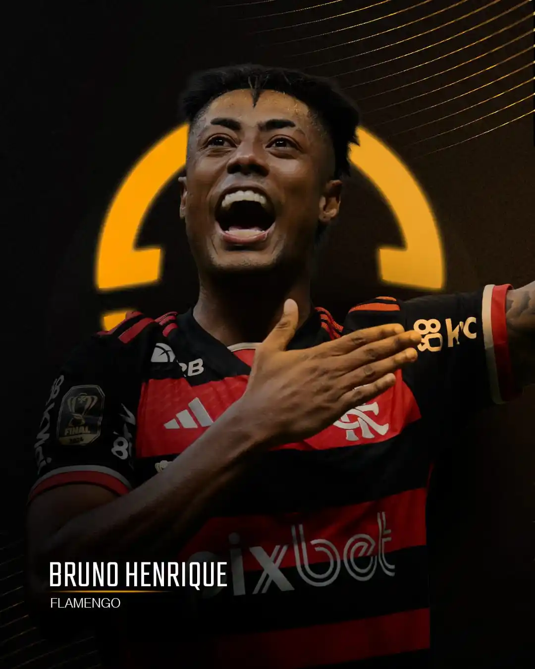 Image from Bolavip | Sou Flamengo: Bruno Henrique acabou com o jogo em 3 minutos, gol e assistência, ídol...