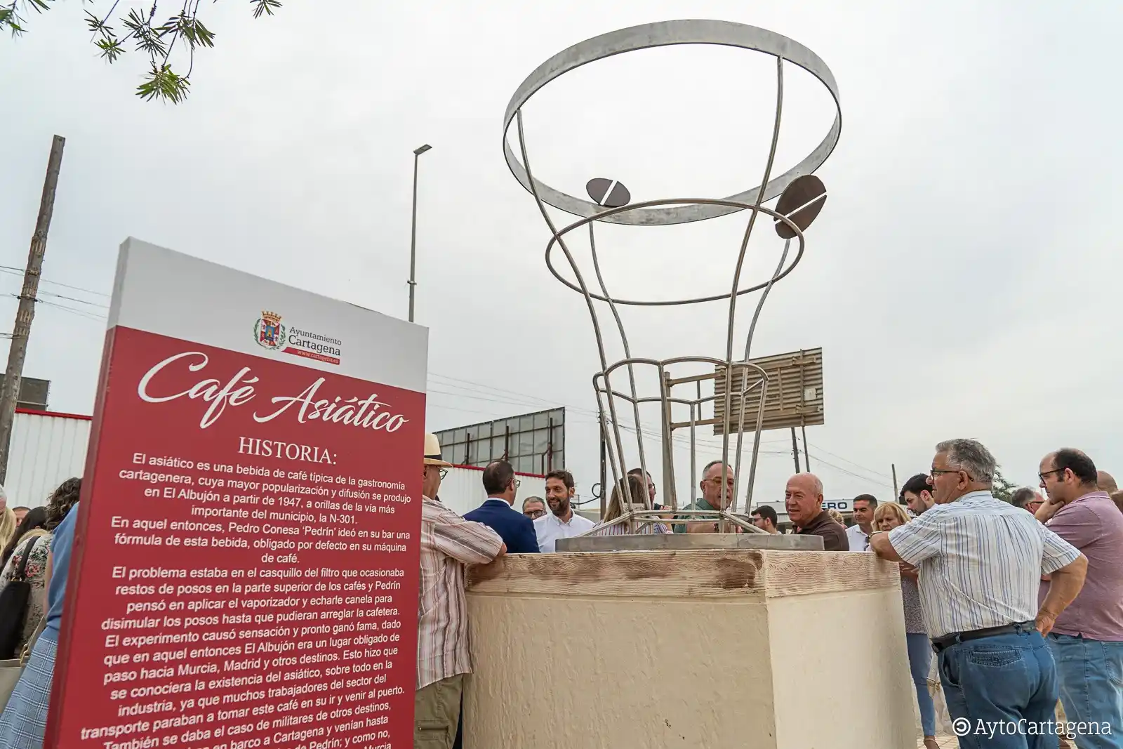 Image from Ayuntamiento de Cartagena (España): ☕ *Cartagena* rinde homenaje al *café asiático* con un monumento en *E...