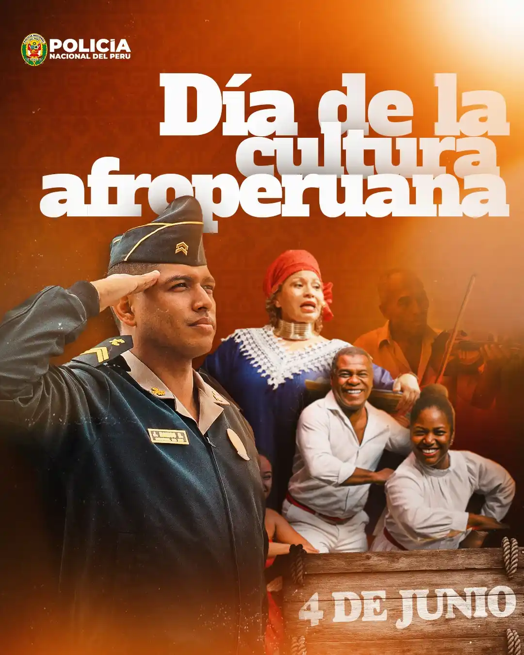 Image from Policía Nacional del Perú: *🎉 ¡Celebremos el Día de la Cultura Afroperuana!* Hoy rendimos homena...