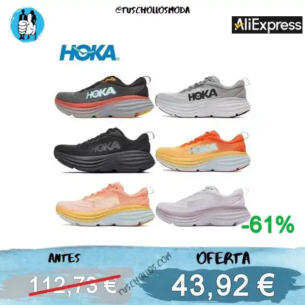Image from tuschollosmoda!!!👟 Ofertas Y Chollos en Ropa, Moda, Zapas y Belleza: 👟 *CHOLLO ZAPATILLAS HOKA BONDI 8 RUNNING!!* <a class="text-blue-500 ...