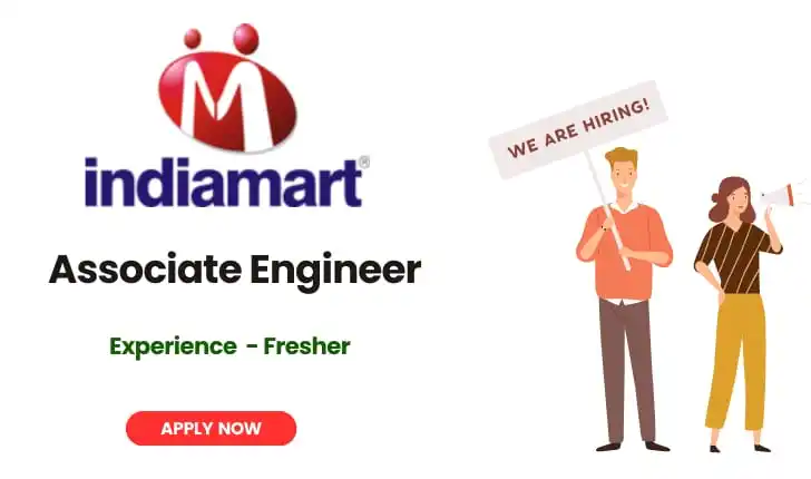 Image from Freshers Jobs Updates: *Company Name:* Indiamart  *Role:* Associate Engineer *Education:* BE/...