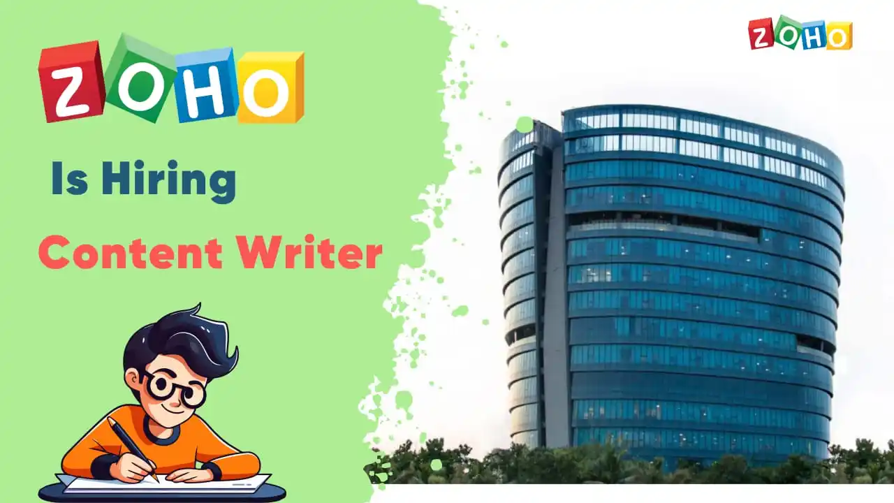 Image from Freshers Jobs Updates: *Company Name:* ZOHO  *Role:* Content/Technical Writers *Qualification...