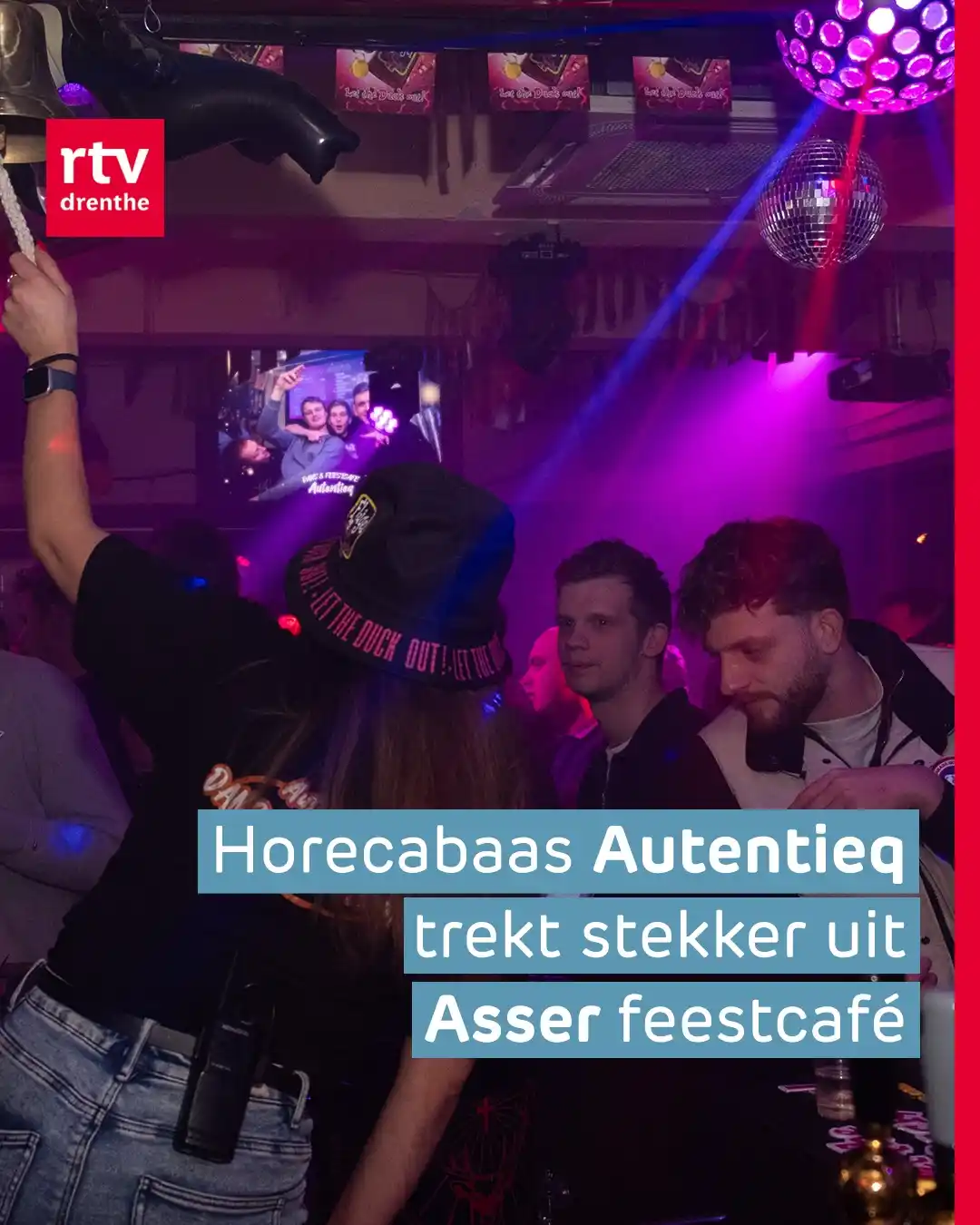 Image from RTV Drenthe: De stekker gaat eruit bij feestcafé Autentieq aan de Markt in Assen. H...