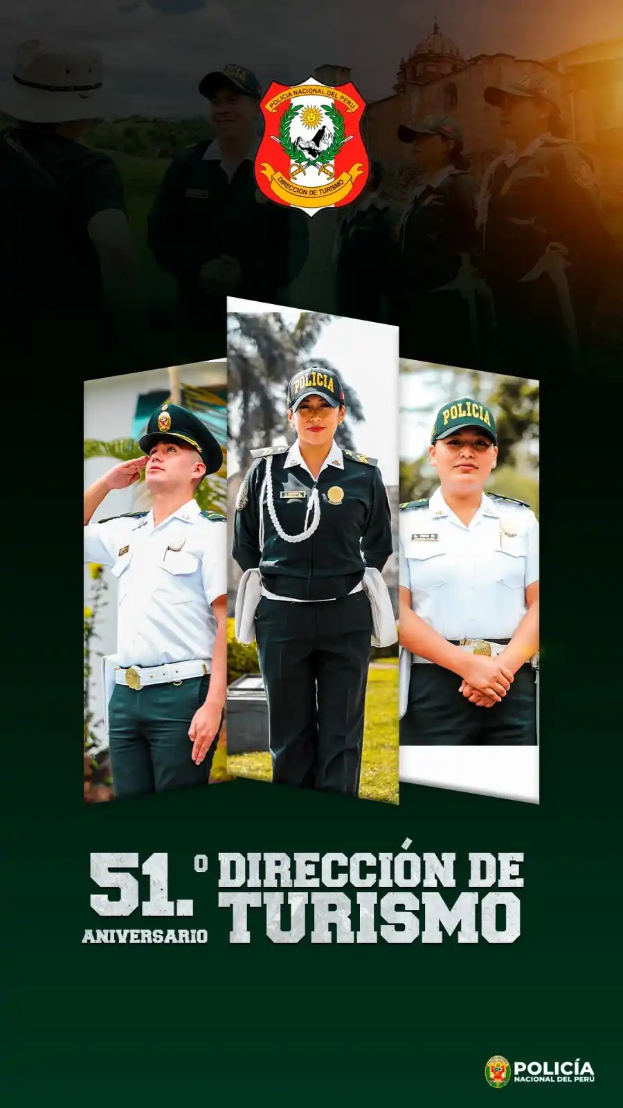 Image from Policía Nacional del Perú: *🗓️ | En el 51.° aniversario de creación institucional de la Direcció...