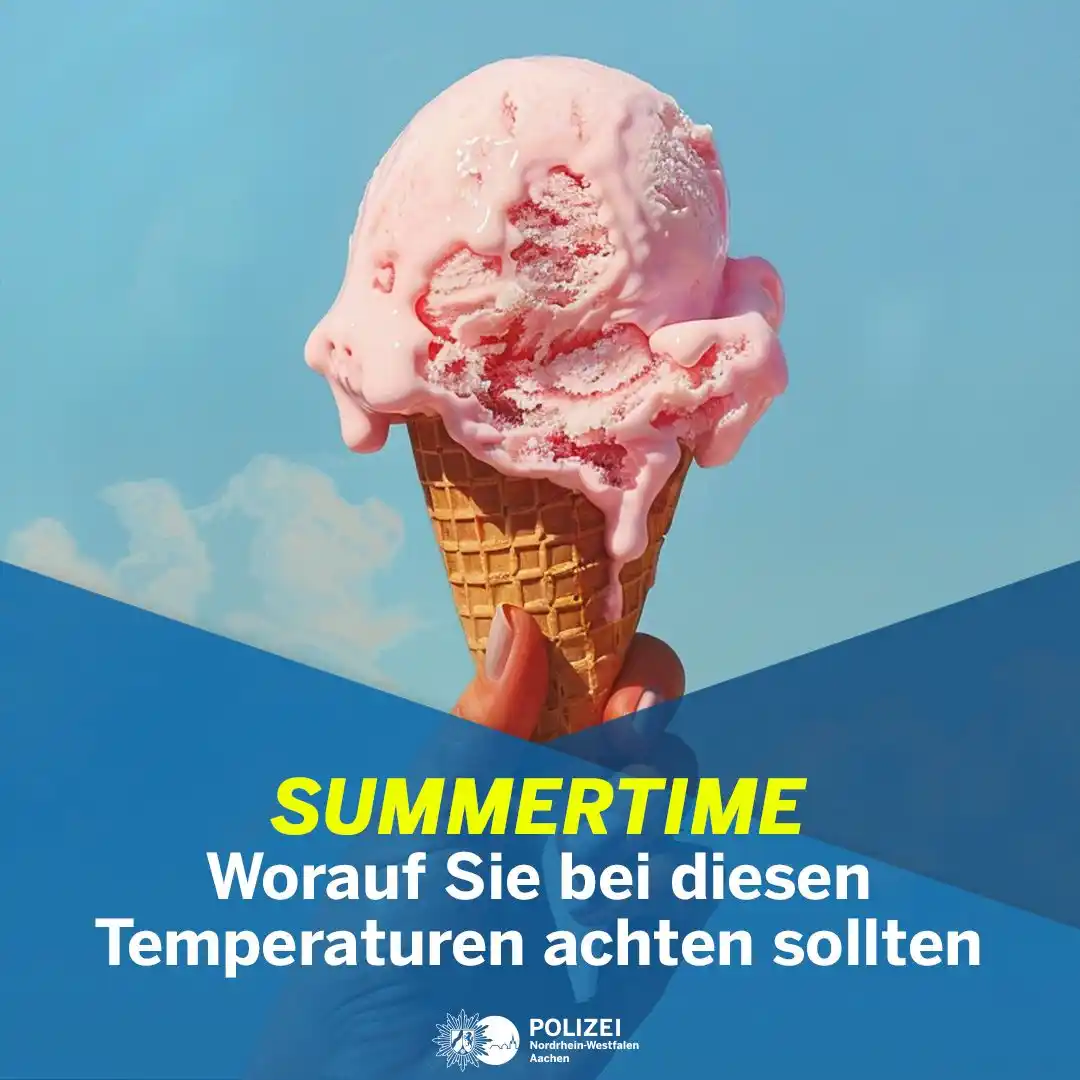 Image from Polizei NRW Aachen: Endlich stehen uns, laut Wettervorhersage, in Aachen einige sommerlich...