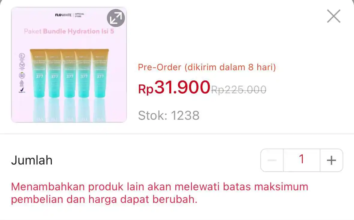 Image from Racun Shopee 🧡: FlowHITE Beauty - Paket Hydration Body Serum 100ml isi 5pcs seharga Rp...