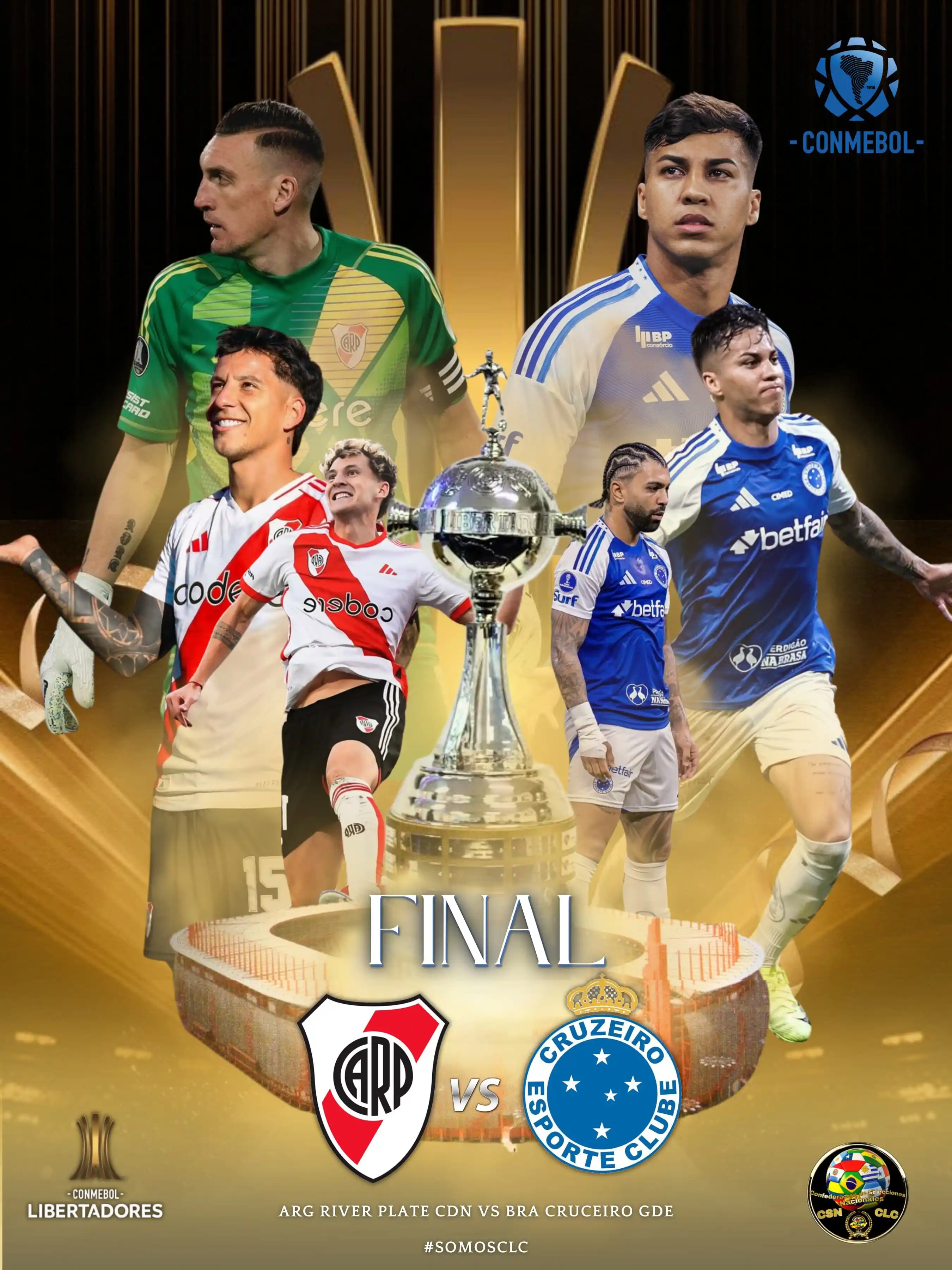 Image from πΎπππππΏπππΌπΎπππ π¨ π± π¨: GRAN FINAL ENTRE DOS GRANDES π¦π·π§π·βΌοΈ ARG RIVER PLATE CDN π BRA CR...