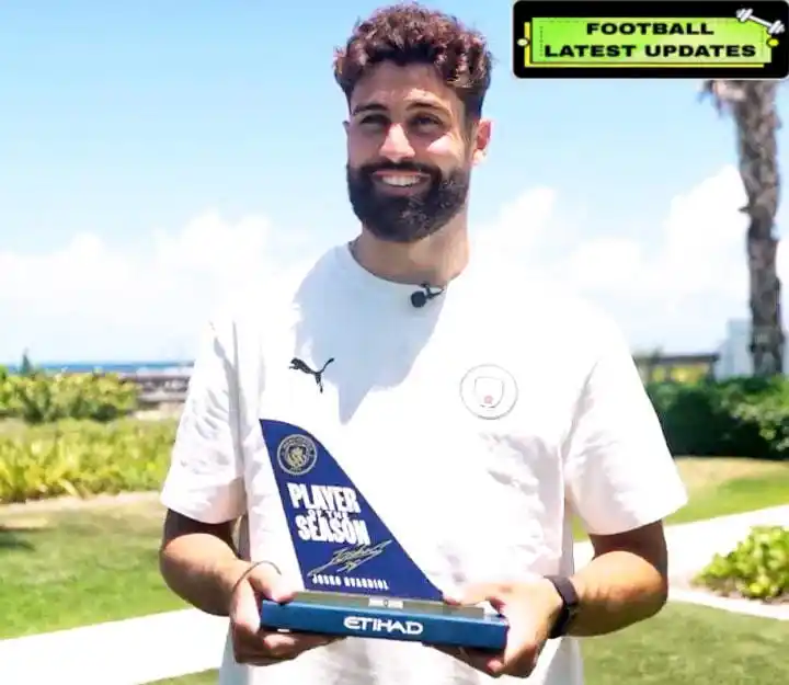 Image from 𝙁𝙊𝙊𝙏𝘽𝘼𝙇𝙇 𝙇𝘼𝙏𝙀𝙎𝙏 𝙐𝙋𝘿𝘼𝙏𝙀𝙎 ⚽: *🔵Gvardiol with the Manchester City's Player of the Season Award🩵⭐️�...