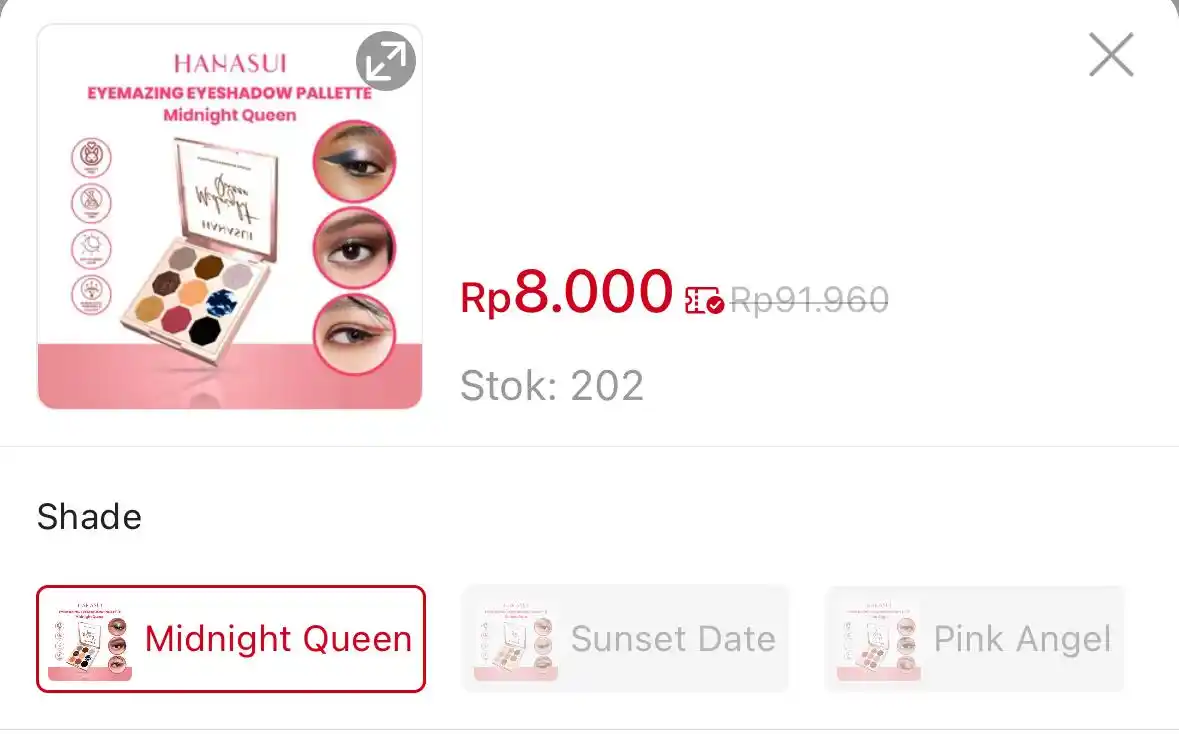 Image from Racun Shopee 🧡: Hanasui Eyemazing Eyeshadow Palette https://s.shopee.co.id/20jrSdTEwv?...