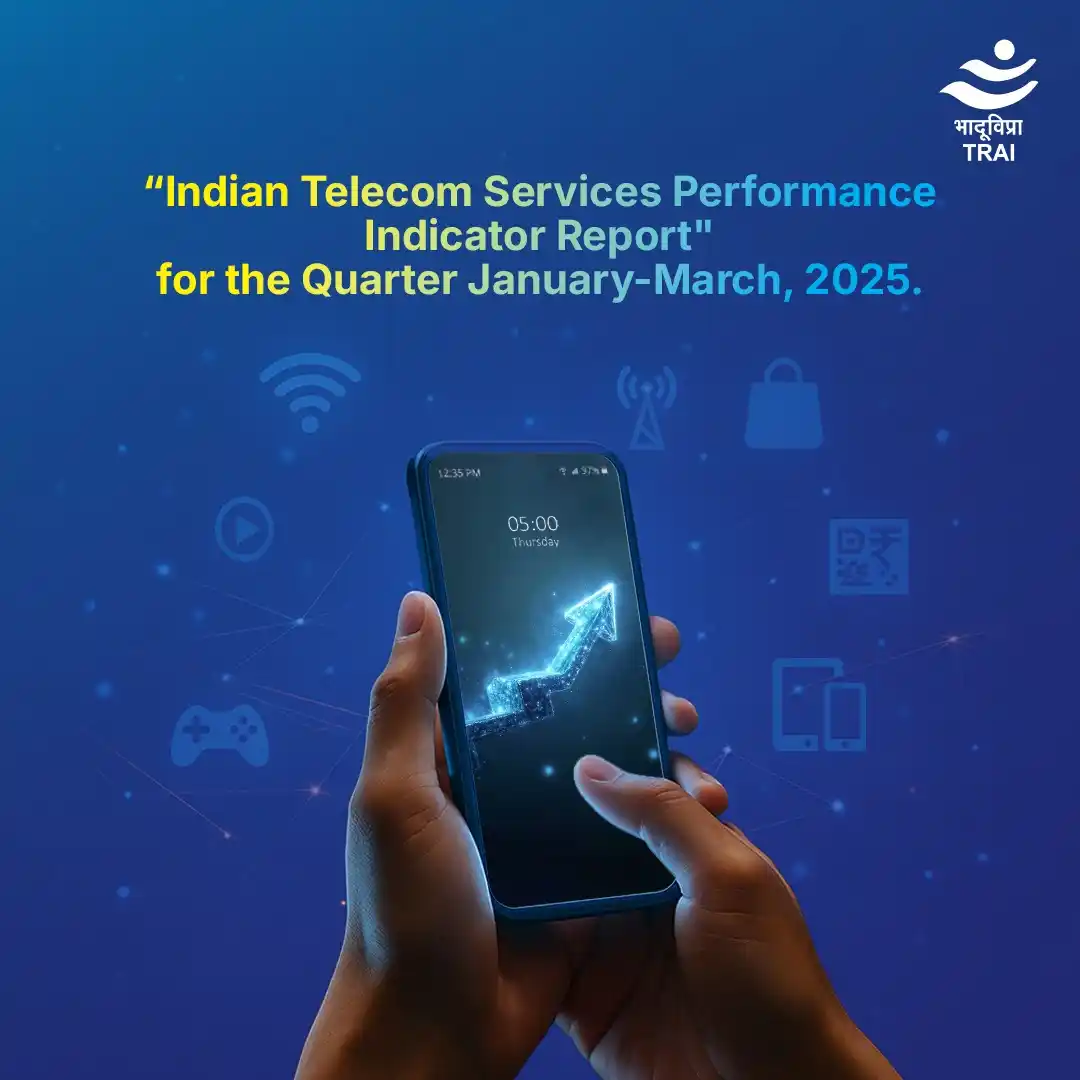 Image from Telecom Regulatory Authority of India (TRAI): How connected was India between Jan–Mar 2025? From subscribers to data...