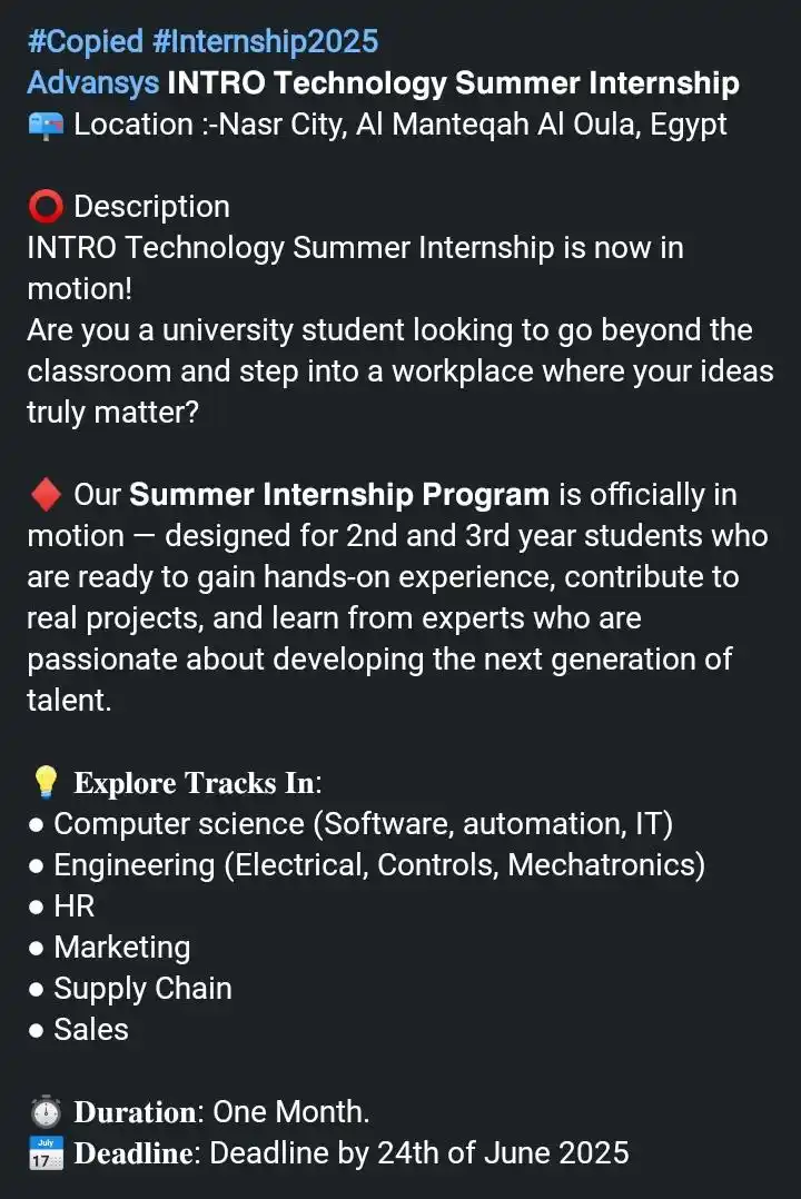 Image from DevJobs 🔻: https://apply.workable.com/advansys-esc-1/j/23601B3574...