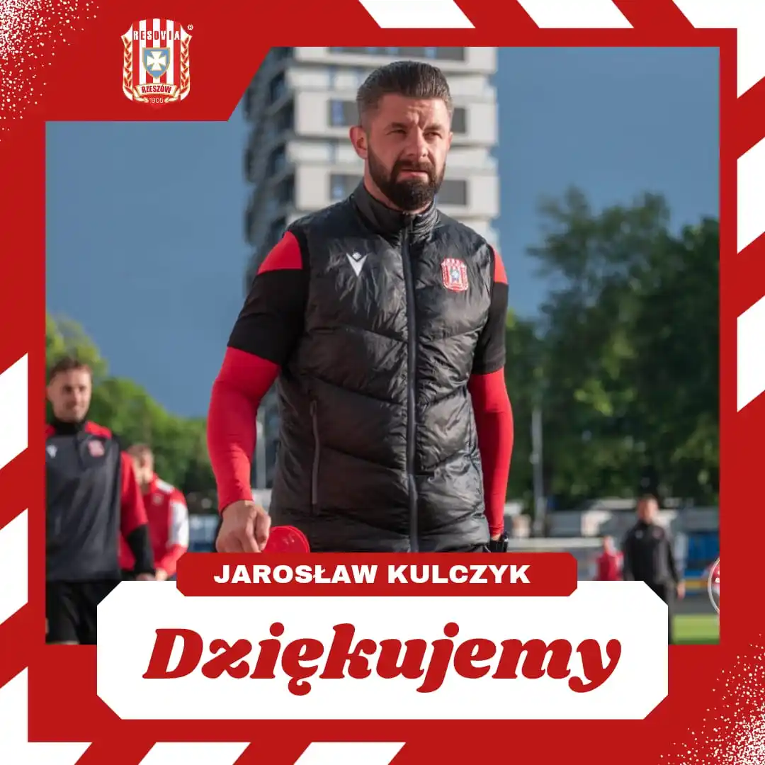 Image from Resovia Rzeszów: ℹ️ Informujemy, iż Jarosław Kulczyk przestał pełnić obowiązki trenera ...