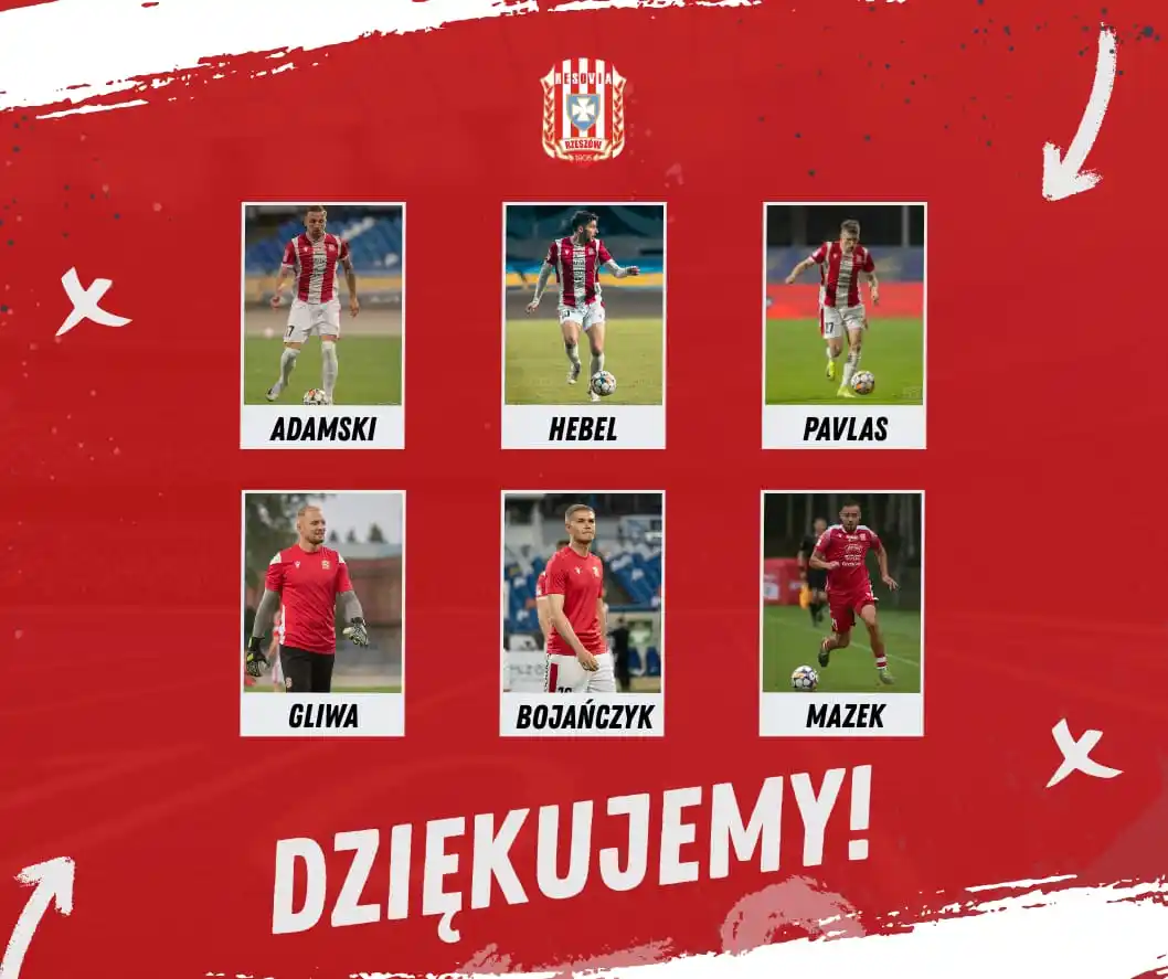Image from Resovia Rzeszów: ℹ️ Informujemy, iż Radosław Adamski, Kacper Bojańczyk, Michał Gliwa, M...