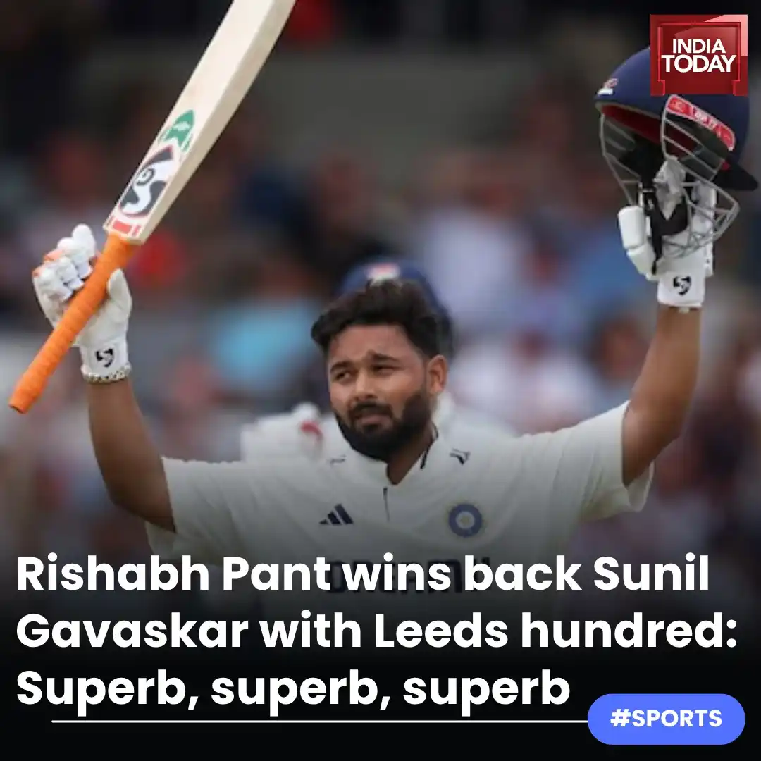 Image from India Today: *In Short:*   ➡️ Rishabh Pant scored a 140-ball century against Englan...
