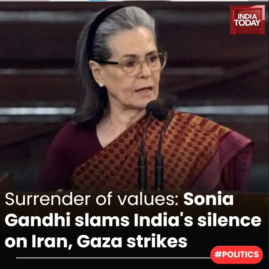 Image from India Today: *In Short:* ➡️ Sonia Gandhi accuses Modi government of abandoning tw...