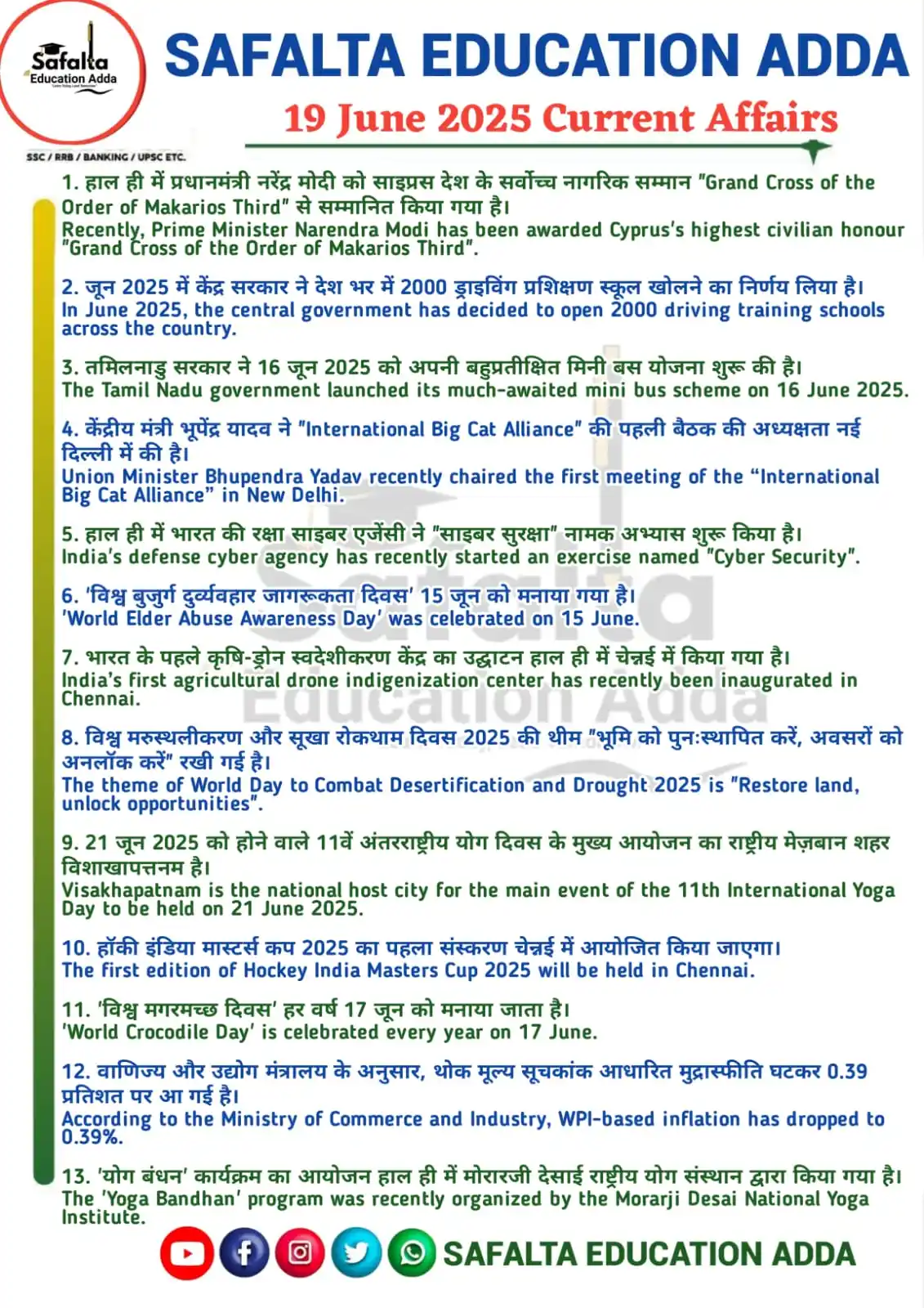 Daily Current Affairs UPSC SSC GD UP Police Railway Rajasthan GK GS Quiz JPSC Motivation NCERT BOOKS post