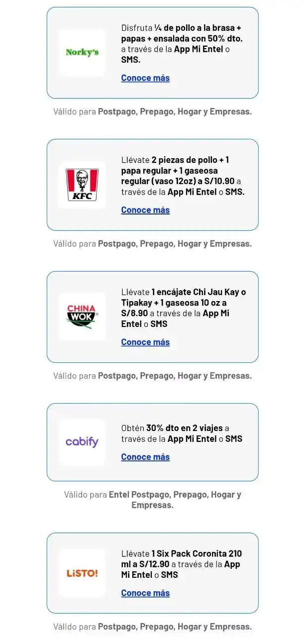Image from Club del Cupón: 🔥 JUEVES ENTEL Para canjear, accede a la App Mi Entel o envía al 144...