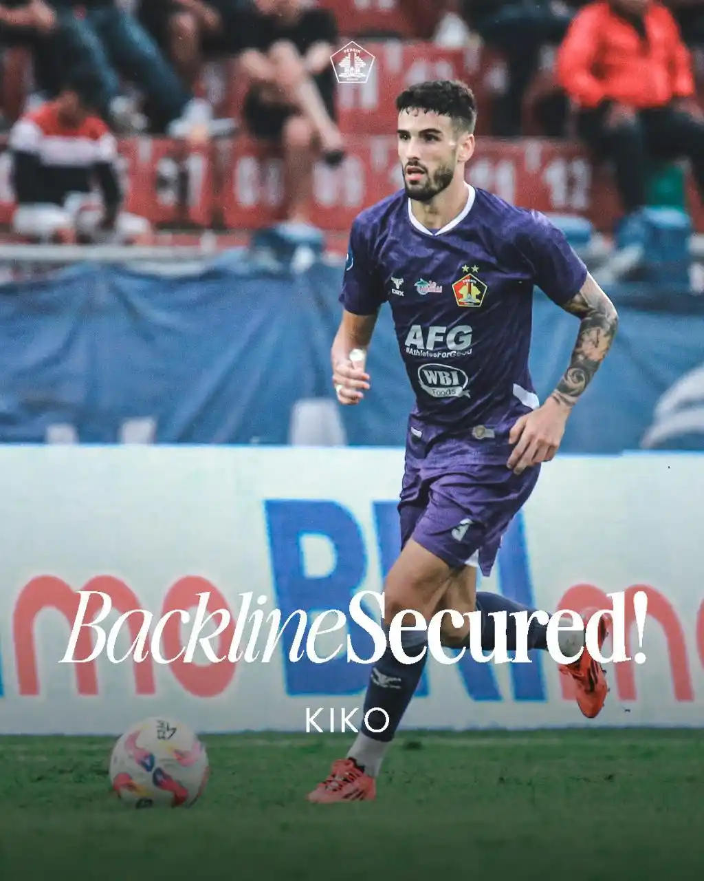 Image from Persik Kediri: Kiko stays at the Back. Solid as ever. 💜💥 <a class="text-blue-500 h...